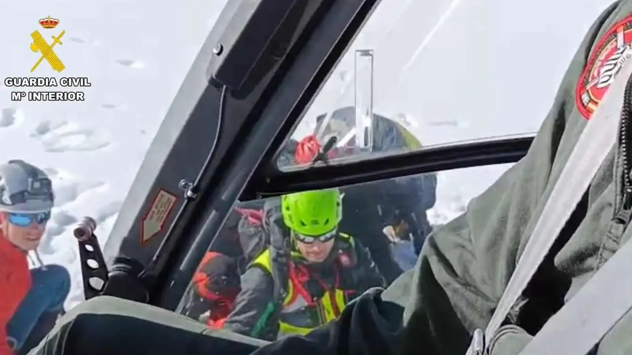 Imagen del rescate en Peña Ubiña.