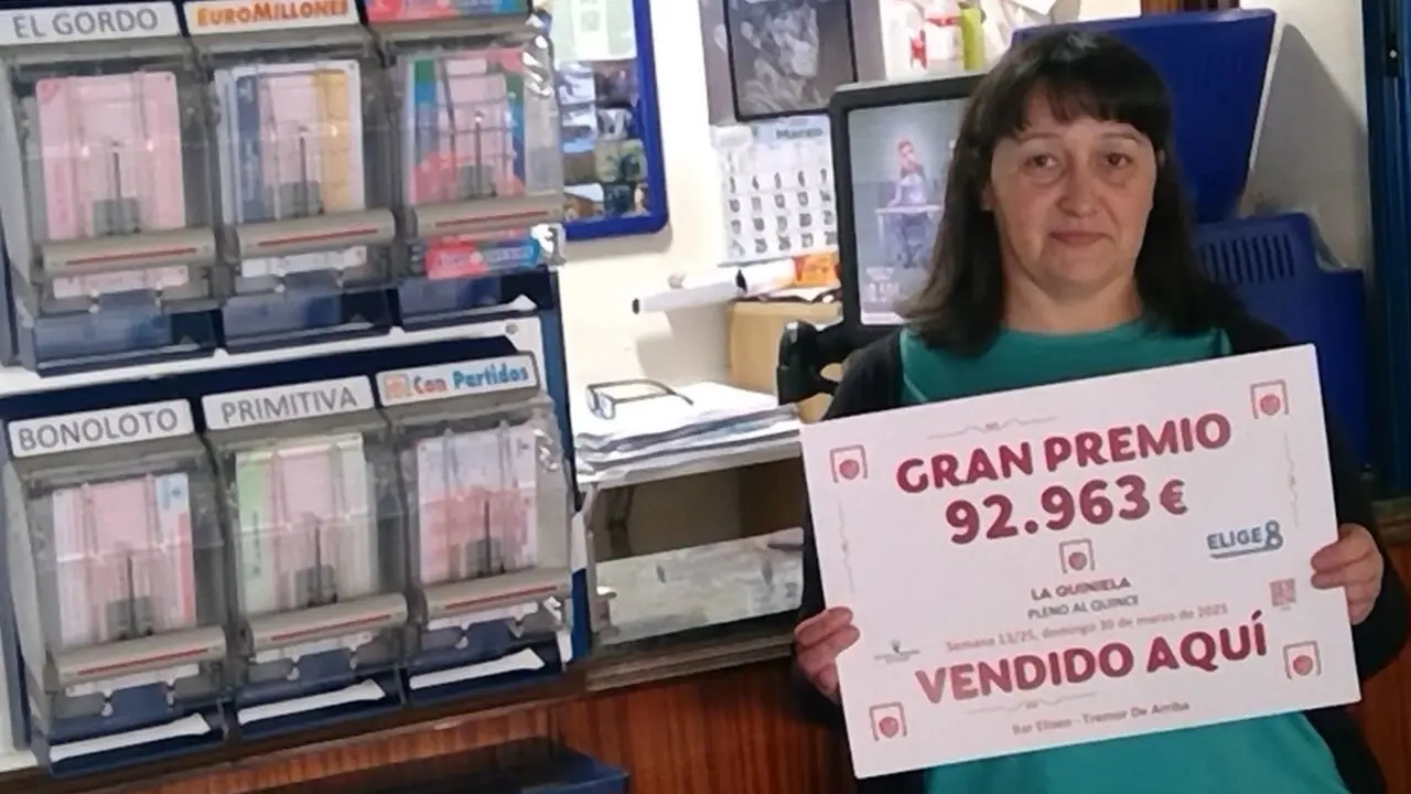 Un boleto premiado del Pleno al 15 deja 93.000 euros en Tremor de Arriba.