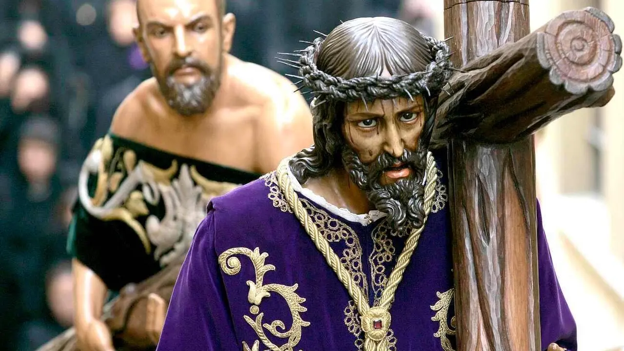 Imagen del paso 'Nuestro Padre Jesús Nazareno', titular de la Cofradía del Dulce Nombre de Jesús Nazareno de León. Foto: Campillo