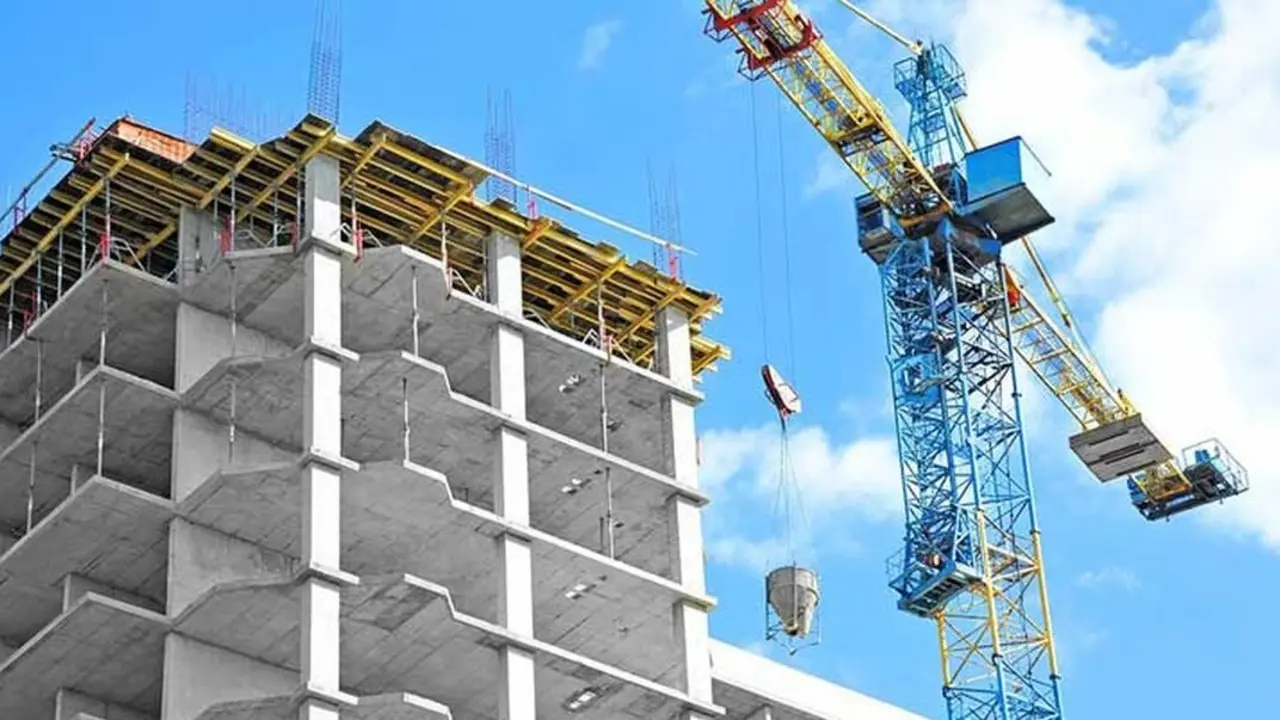 Imagen de archivo de construcción de viviendas.