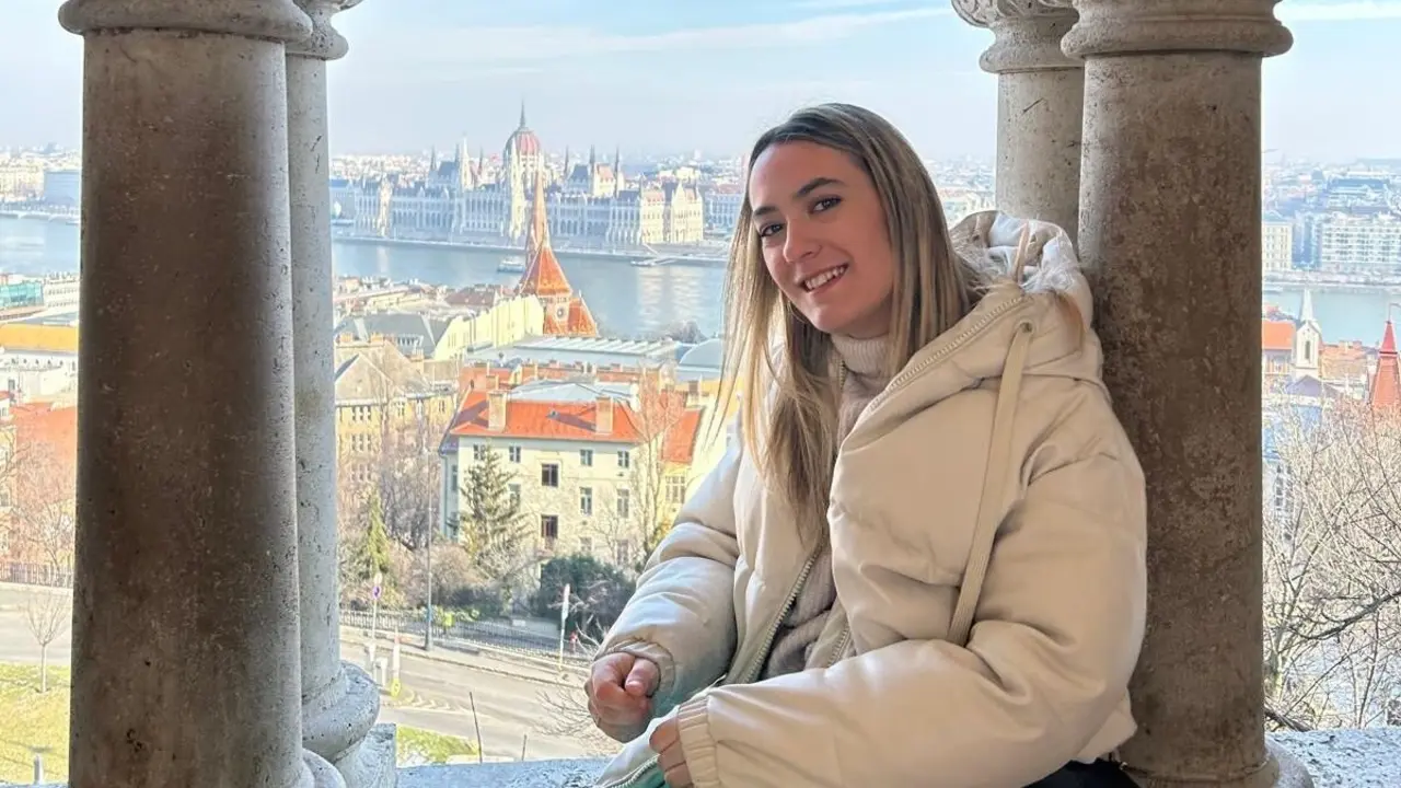 María Arias Soutullo en un viaje que hizo durante su erasmus a Budapest.