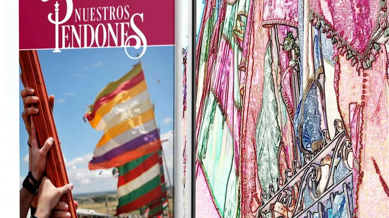 Imagen parcial del cartel promocional del libro sobre los pendones leoneses.