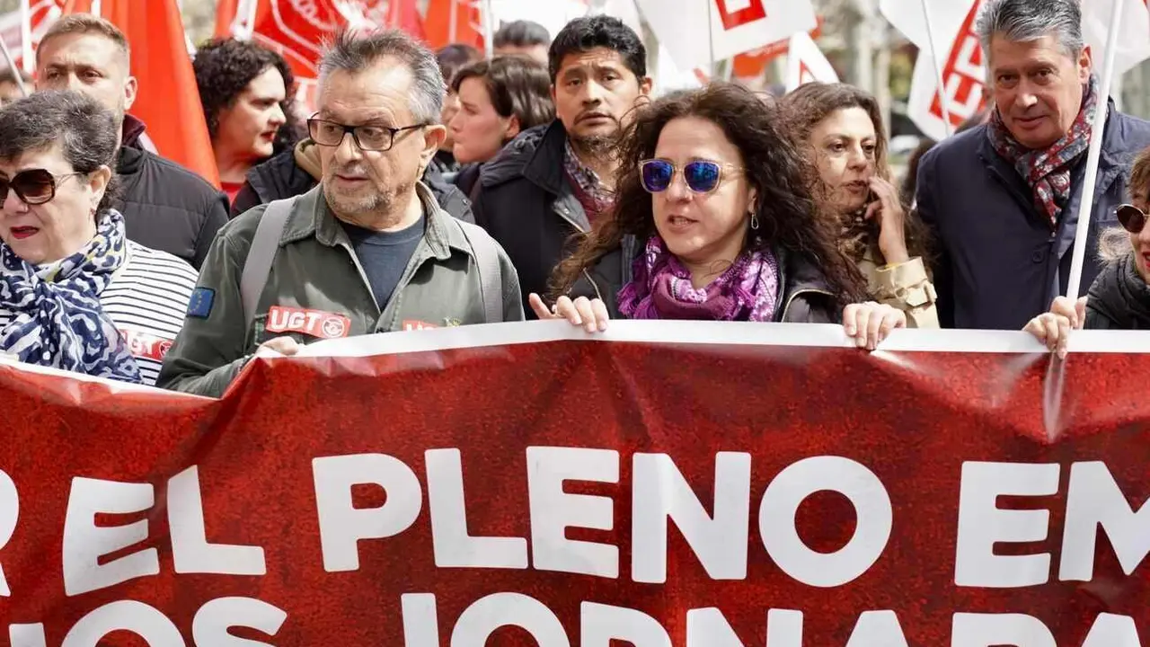 Manifestación en León con motivo del 1º de Mayo.