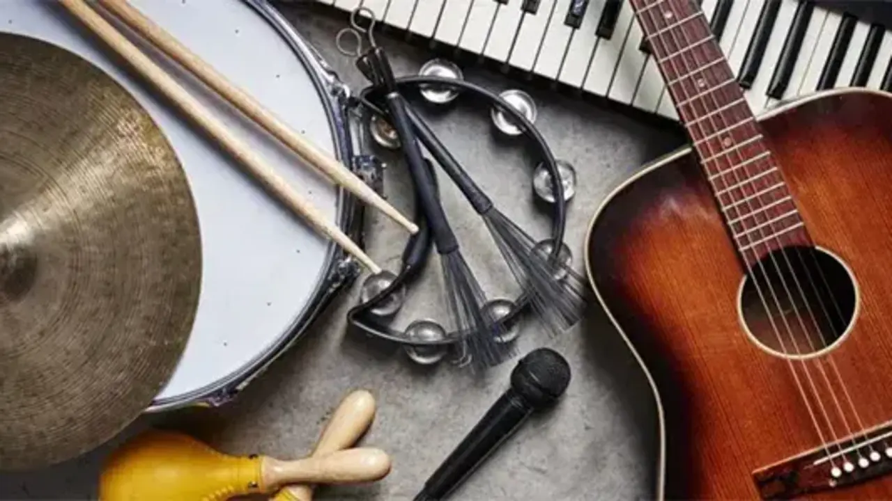 Imagen de archivo de instrumentos de música.