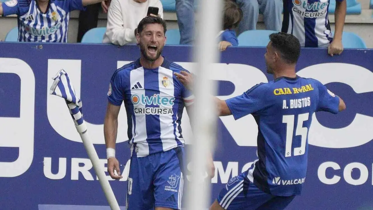 Pau Ferrer anota el 1-0 y desata la locura en El Toralín.