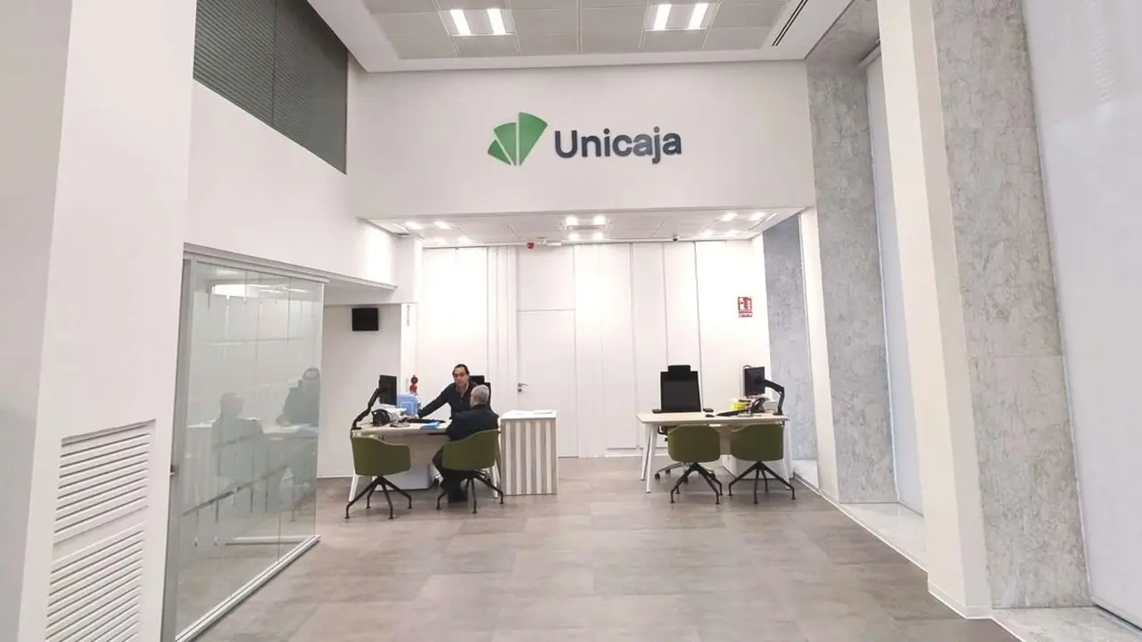 Imagen de oficinas de Unicaja.