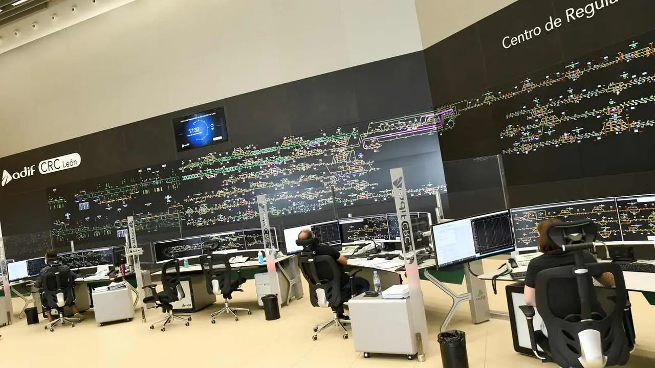 Imagen de la pantalla gigante del CRC de León.