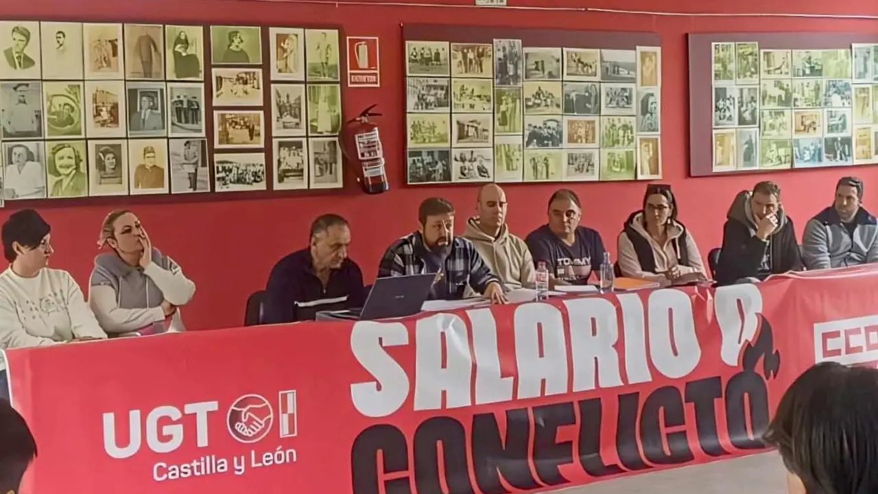 Un instante del encuentro sindical mantenido en Valencia de Don Juan.