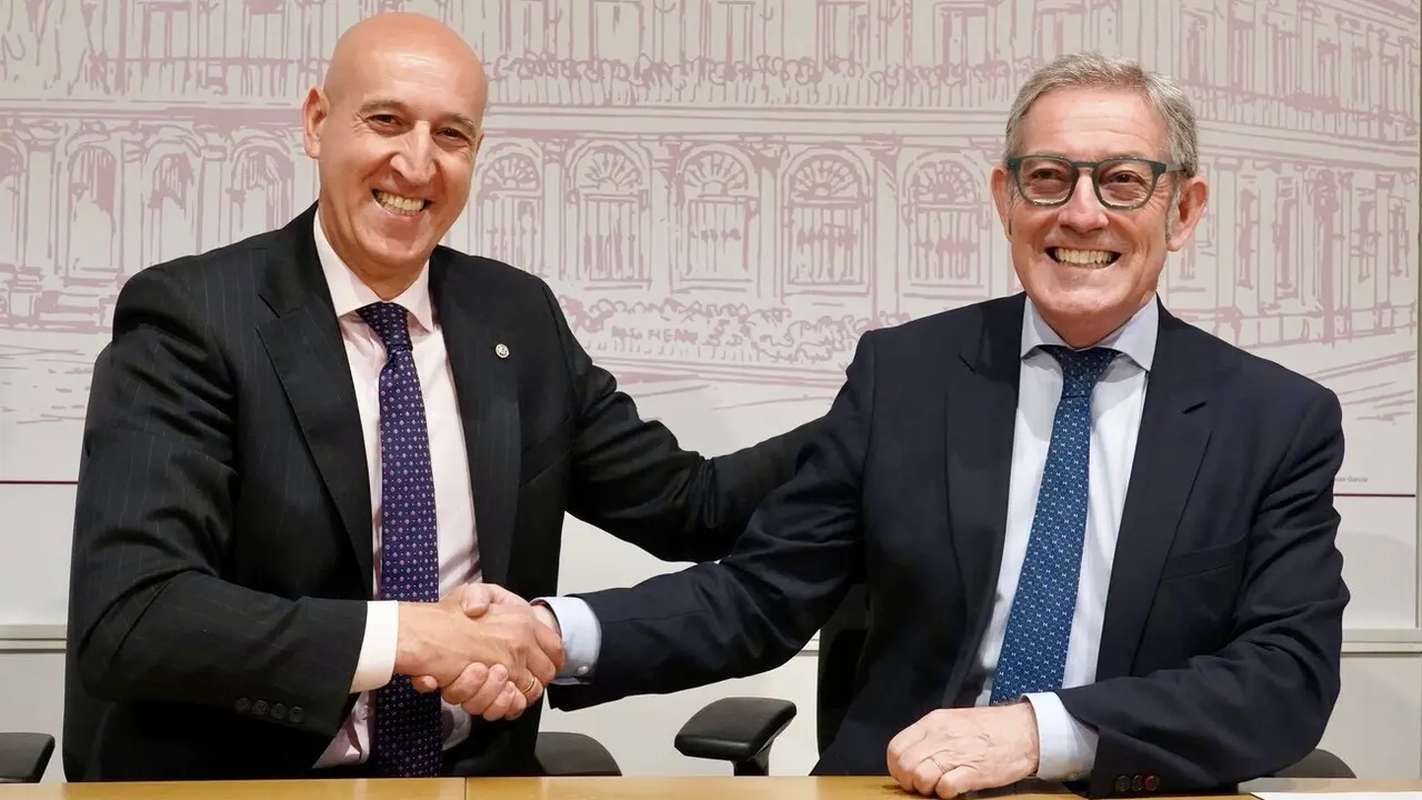 El alcalde de León, José Antonio Diez, y el presidente de la Cámara de Comercio, Javier Vega. Foto: Campillo