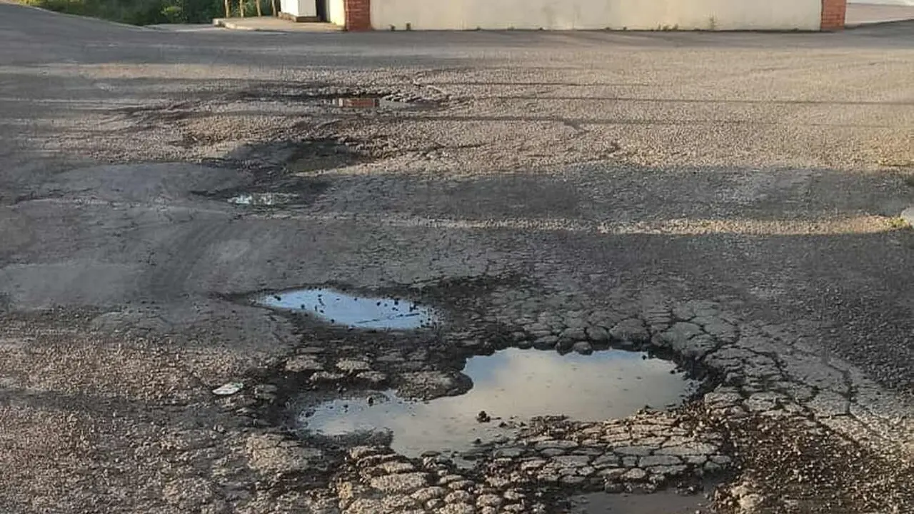 Los populares denuncian la "falta de respuesta" del equipo de gobierno pese a los contratos millonarios para conservación viaria y alertan de la situación en zonas como la entrada a Lactiber. Foto: PP municipal