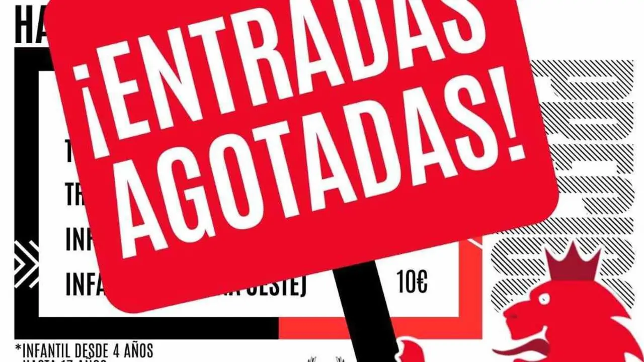 Entradas agotadas para el partido del sábado.