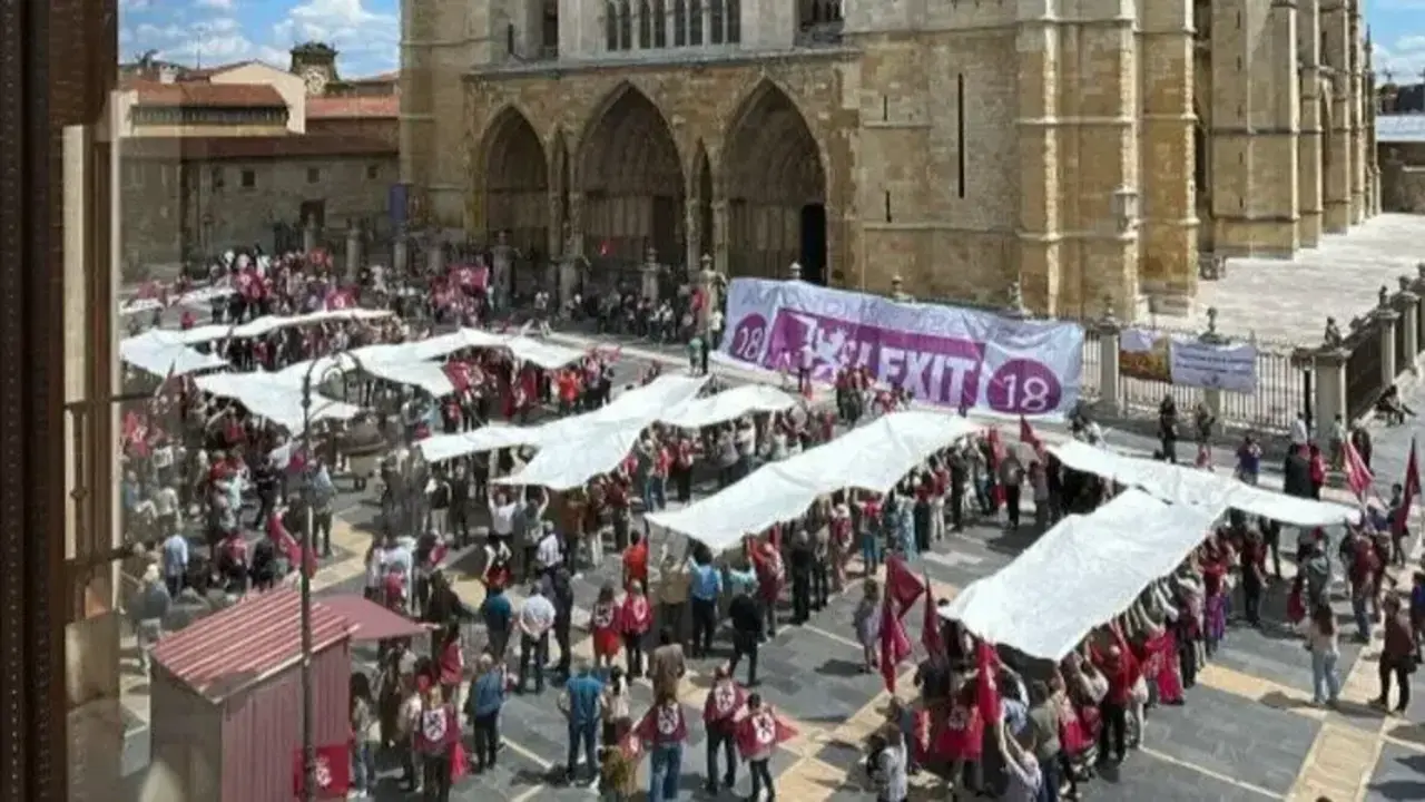 Manifestación por la autonomía leonesa 'Lexit' en León.