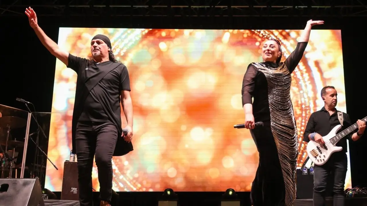 Camela, durante un concierto reciente de su gira.