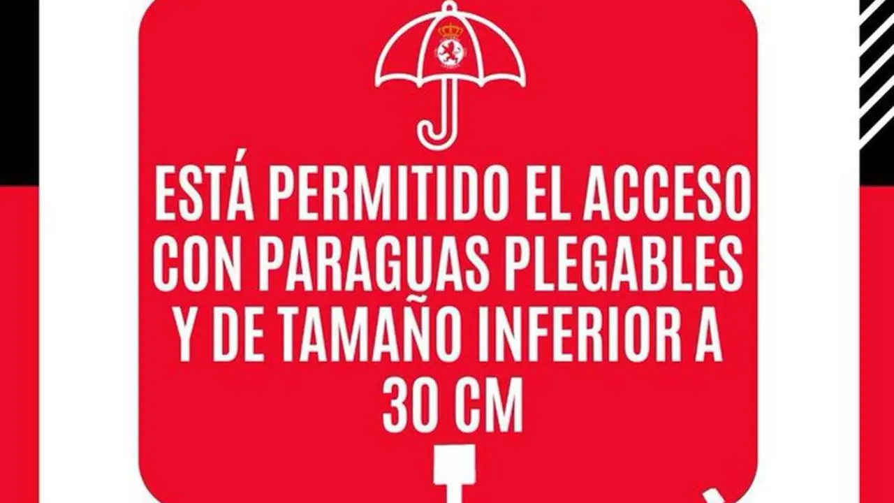 Imagen de la advertencia que se ha convertido en talismán para la Cultural y Deportiva Leonesa.