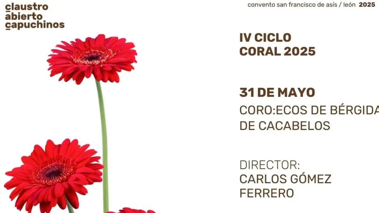 La coral Ecos de Bérgida ofrece un concierto el sábado en el Claustro abierto de Capuchinos de León.