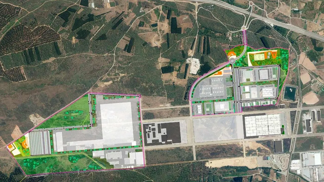 Plano del polígono industrial de El Bayo, en El Bierzo.