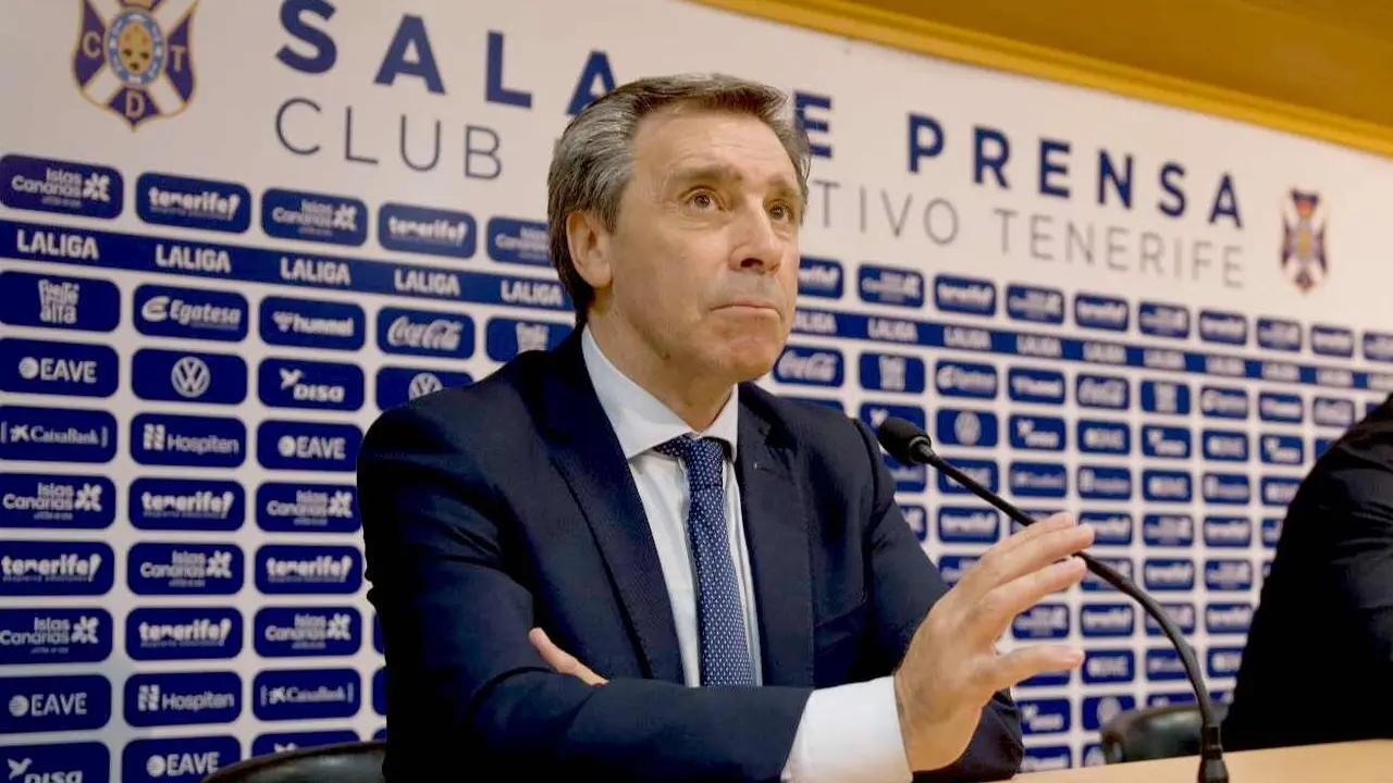 Felipe Miñámbres, durante la rueda de prensa en la que se ha dado a conocer su nuevo cometido.