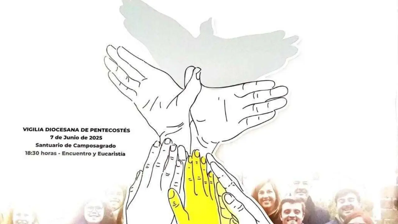 Imagen parcial del cartel de la Vigilia Diocesana Pentecostés 2025.