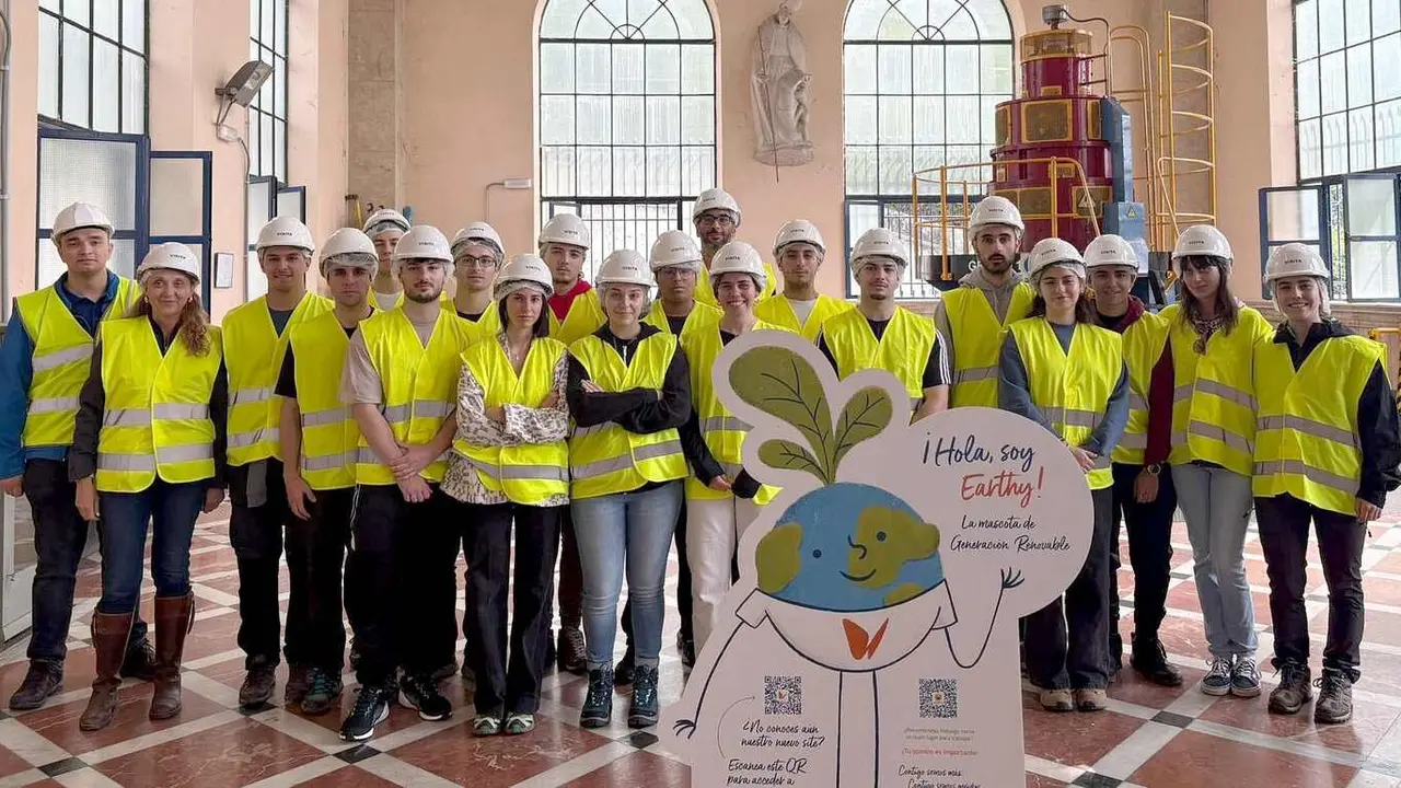 Interior de la central hidroeléctrica San Isidoro de Sevilla, sita en Mora de Luna, y propiedad de Naturgy.
