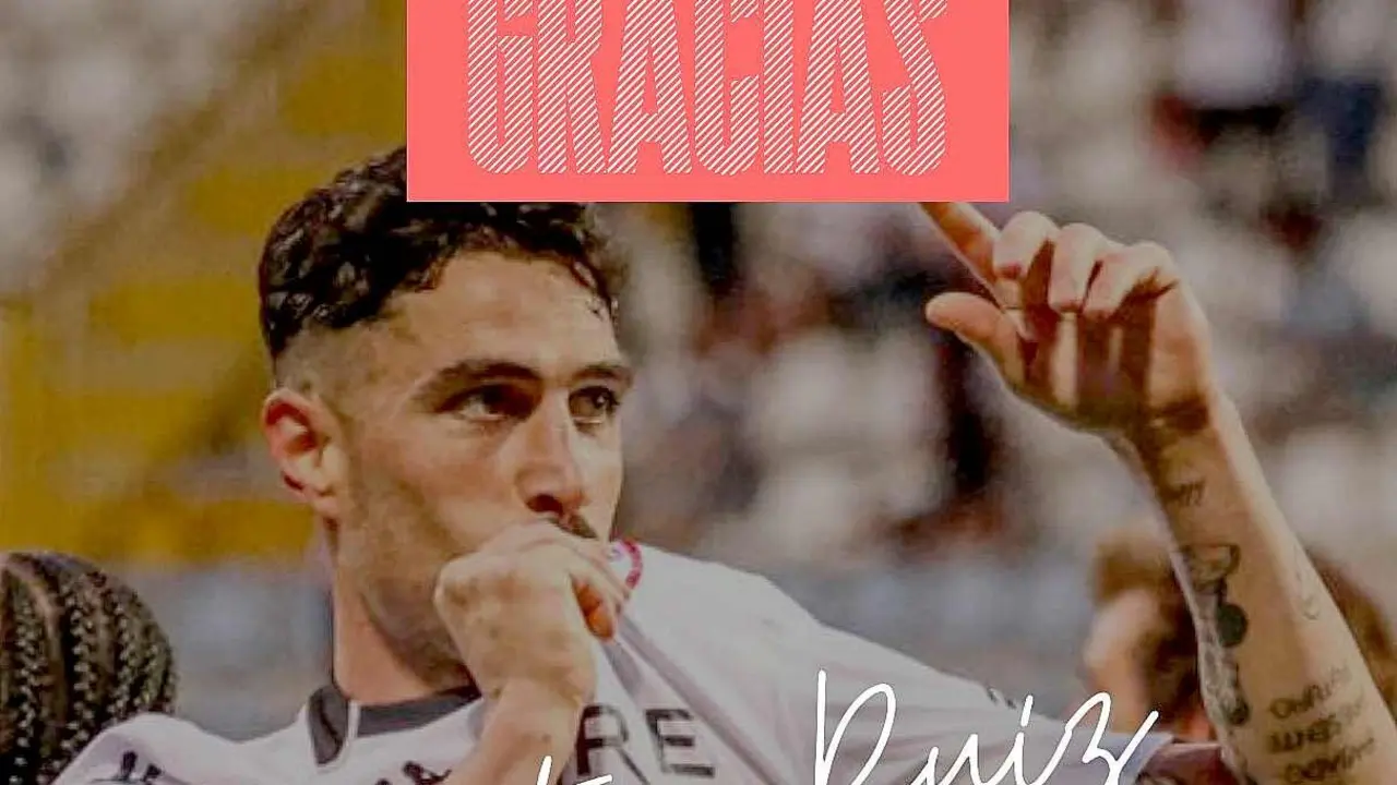 Victor Ruiz, en la imagen publicada por el club para su despedida.