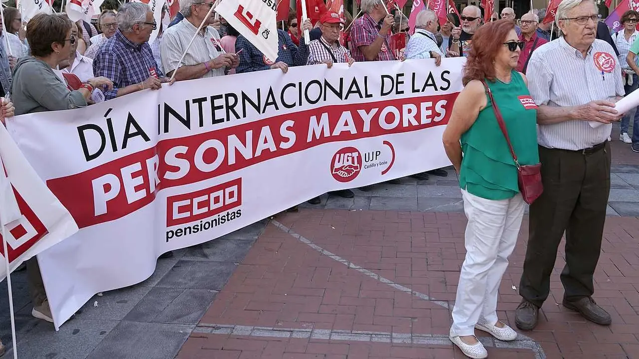 Concentración de las plataformas de jubilados durante una protesta.