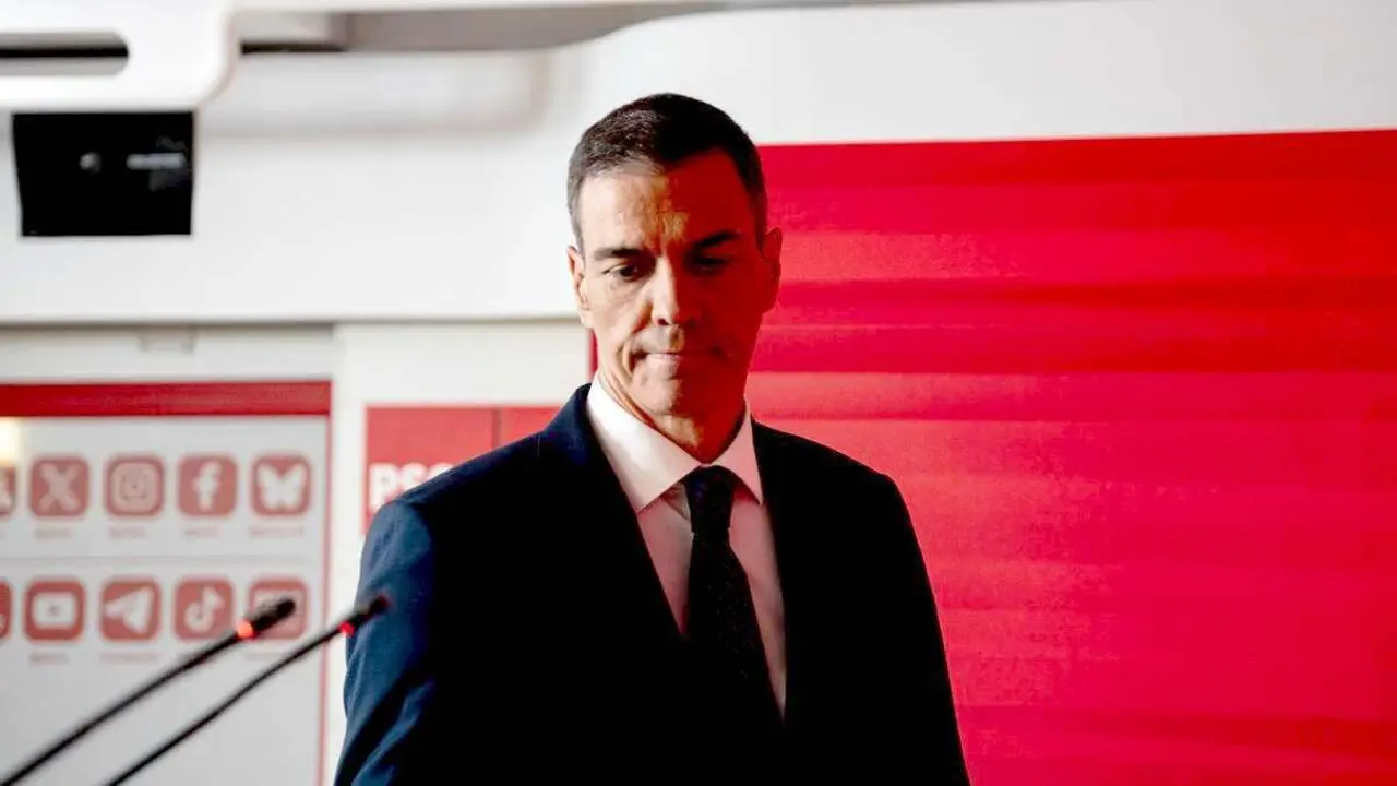Pedro Sánchez, durante su comparecencia en rueda de prensa.