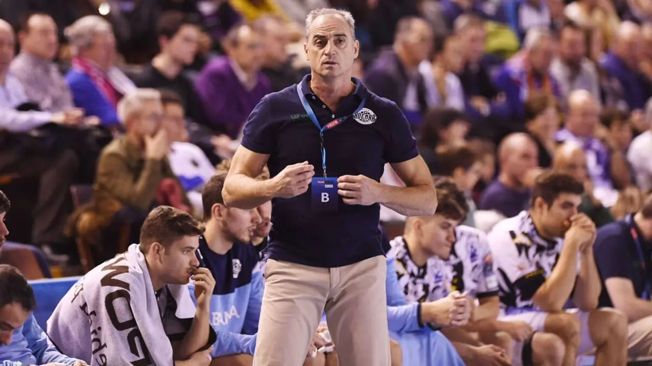 Guijosa, durante un partido del Abanca Ademar.