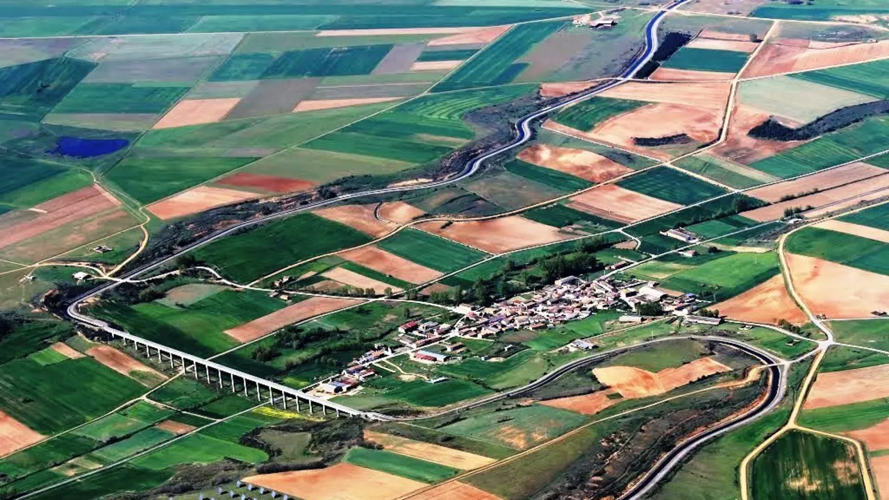 Vista aérea del Canal de los Payuelos y Valdepolo. Foto: Ayto. Valdepolo