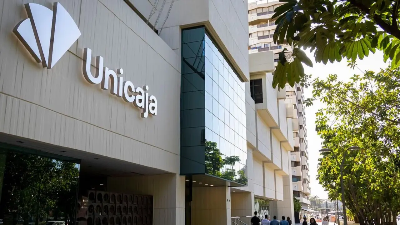 Imagen corporativa de la entidad financiera Unicaja.