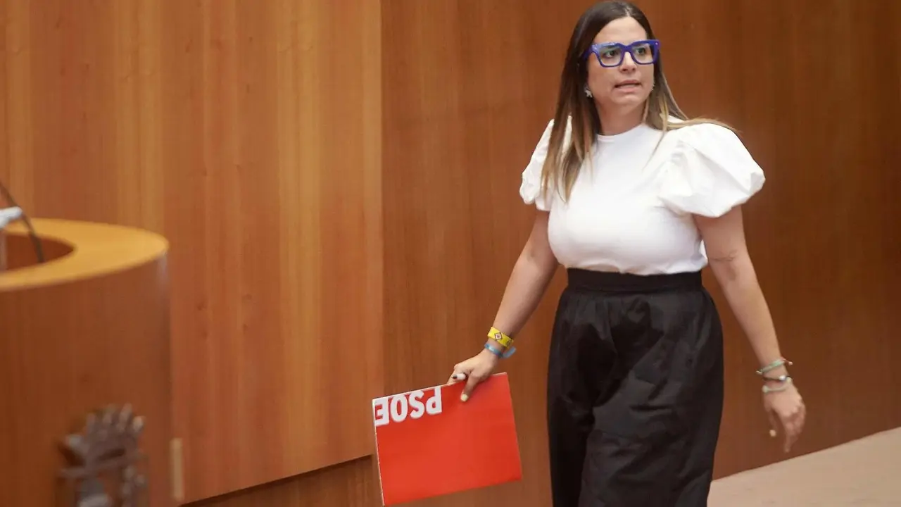 Las Cortes de Castilla y León aprobaron este miércoles, con los votos a favor de PSOE, Vox, Podemos y Francisco Igea, la nueva ley de Publicidad Institucional, mientras que el Grupo Popular votó en contra de una norma que considera que “vulnera la libertad de expresión y nace muerta”.  En la imagen, la leonesa Nuria Rubio