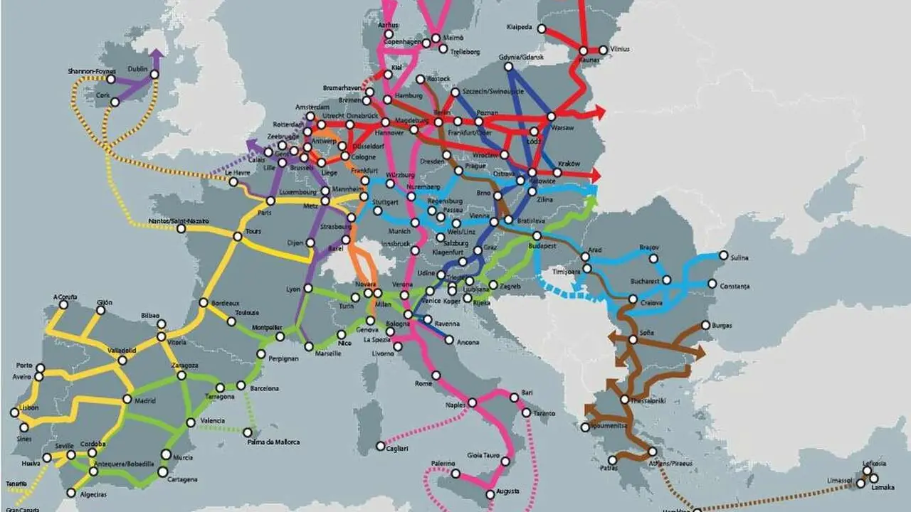 Imagen de las redes de conexión vinculadas al Corredor Atlántico.