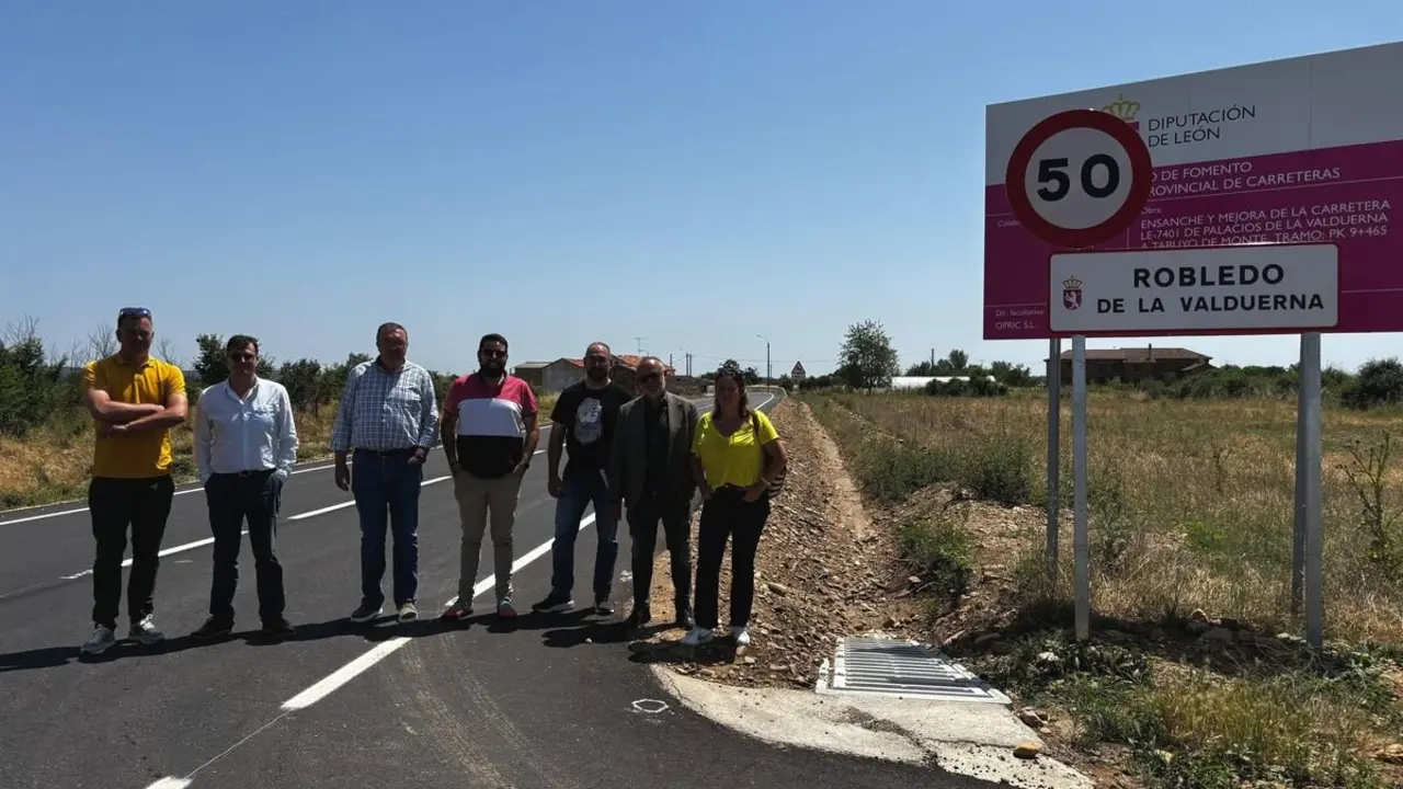 La Diputación concluye los trabajos de mejora de la LE-7401 entre Palacios de la Valduerna y Tabuyo del Monte.