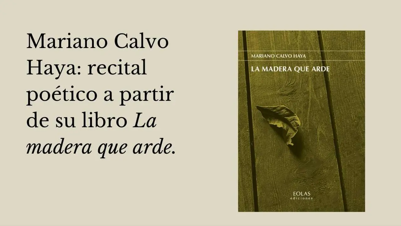 Imagen parcial del cartel dedicado a la presentación del libro.