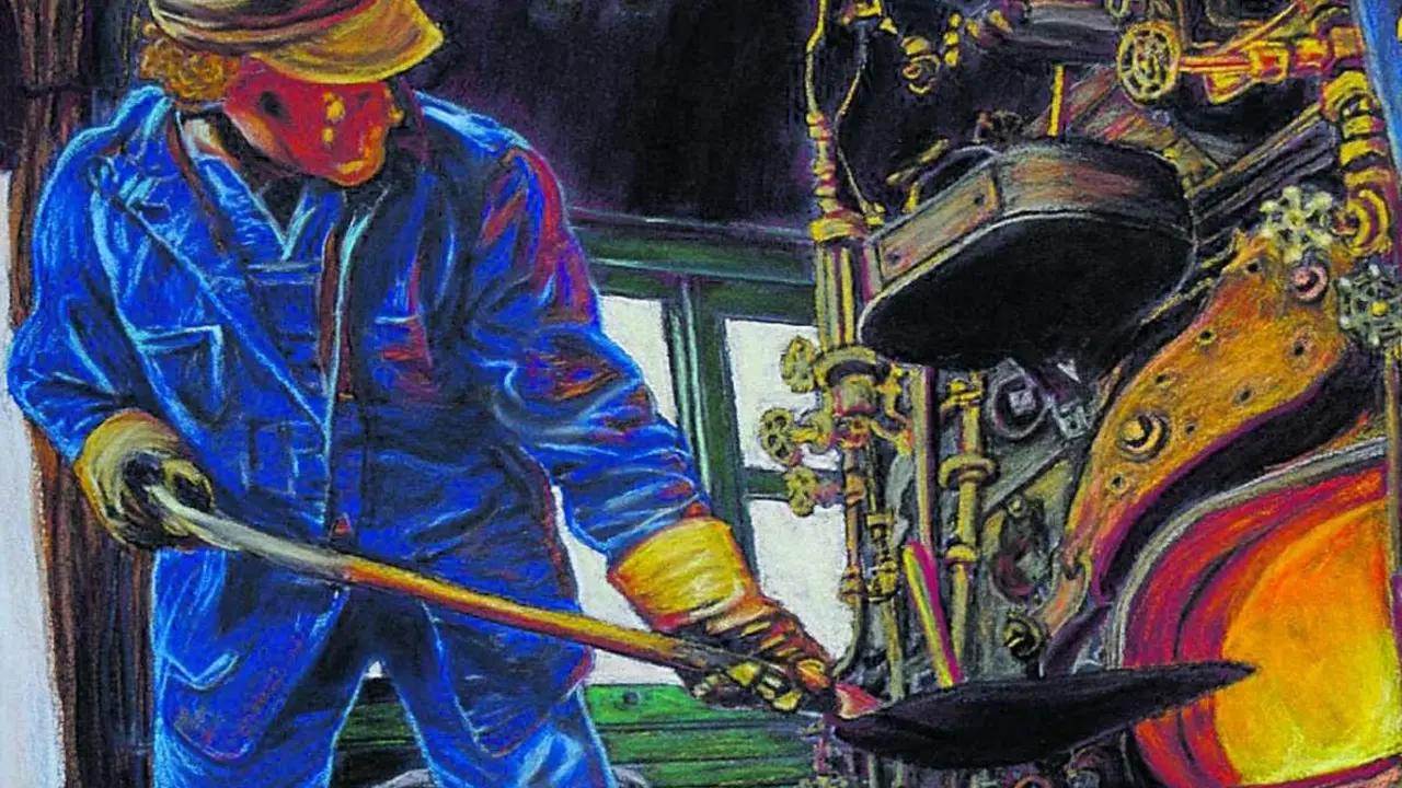 El Pozo Julia de Fabero abre este jueves la exposición 'Al calor del carbón’, de la pintora Conchi Casado Sulé, que acerca al visitante al esplendor que vivieron las cuencas mineras.