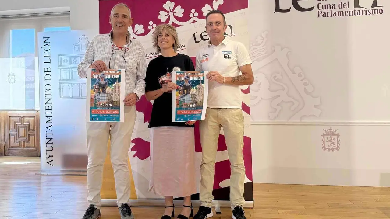 Un instante de la presentación del II Gran Premio Ayuntamiento de León.