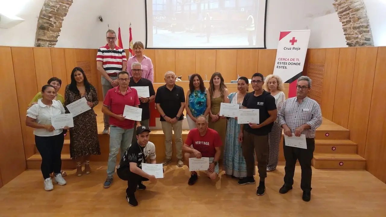Clausura del curso de empleo de  la Cruz Roja en Ponferrada.