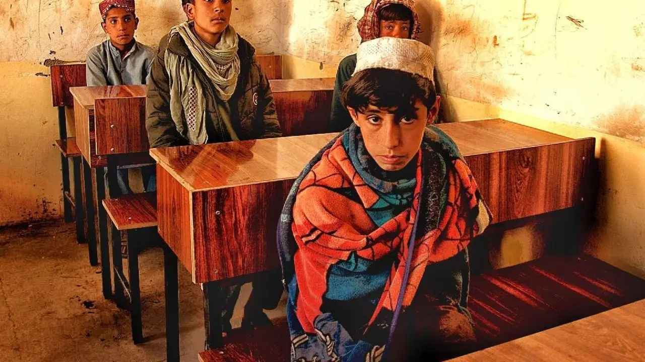 Alumnos de la escuela de Wach Khakn, en la región afgana de Paktia. Foto: Alfonso F. Reca