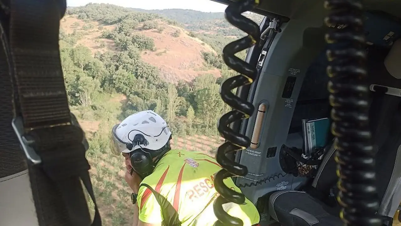 Operativo de búsqueda del hombre de 71 años extraviado en Rioseco de Tapia. Foto: Emergencias 112