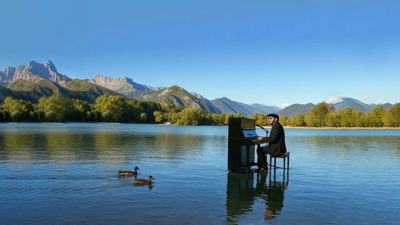 El piano flotante regresará el jueves a Santa Marina del Rey con concierto de música cubana sobre el agua.