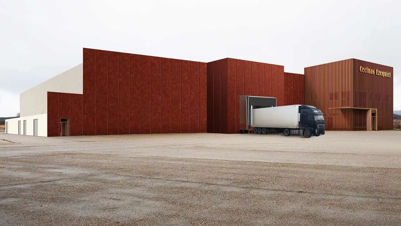 Imagen del proyecto de nueva planta industrial de Ezequiel hoy ya convertida en realidad.