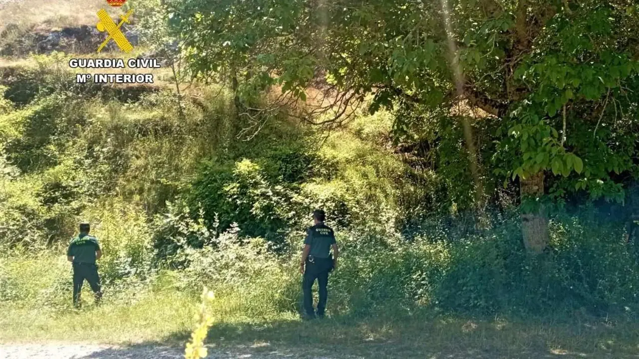 Efectivos de la Guardia Civil durante las labores de búsqueda.