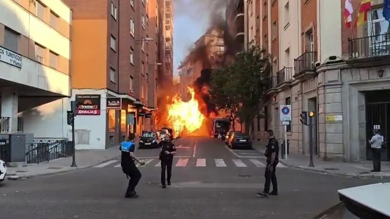 Explosión de gas en la calle regimiento de Toledo.