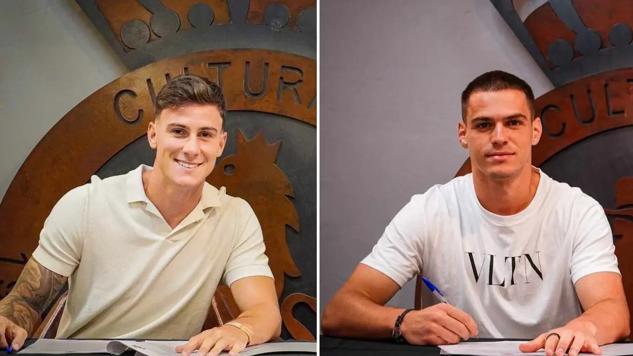 La Cultural y Deportiva Leonesa ha oficializado este viernes la incorporación de dos jugadores con visión muy ofensiva, Collado y Paraschiv. Ambos ya conocen las instalaciones culturalistas. Fotos: CyDLeonesa