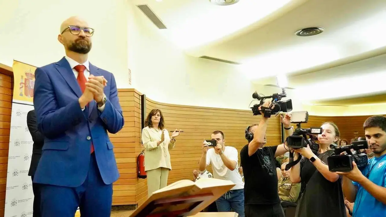 Acto de toma de posesión de Héctor Alaiz Moretón como nuevo subdelegado del Gobierno en León hace un año.