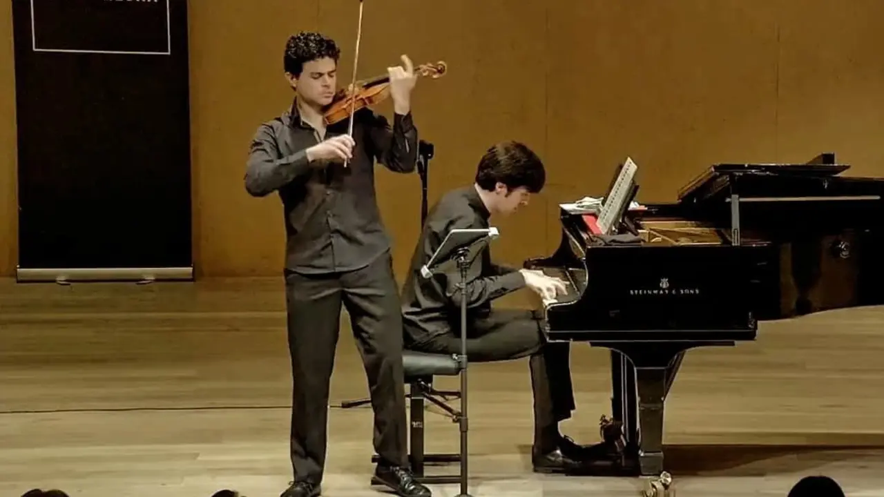 Alberto Reguera (violín) y Marc Piqué (piano) en un concierto reciente