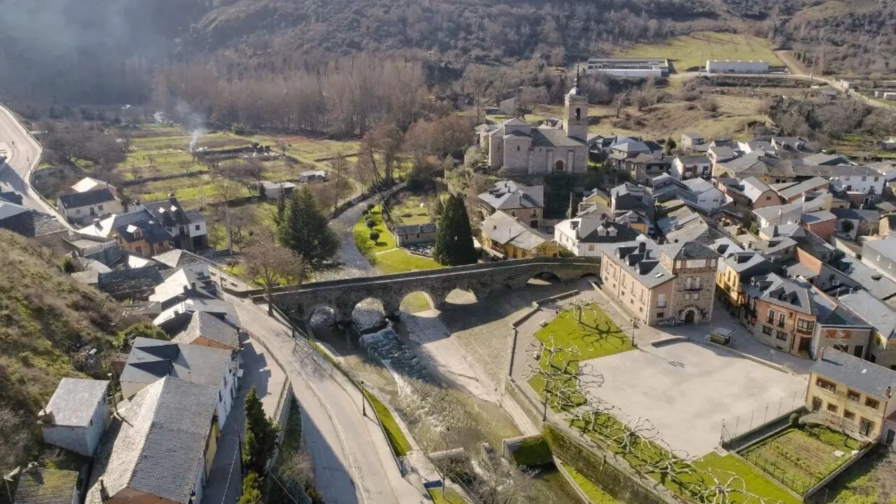 Imagen aérea de Molinaseca