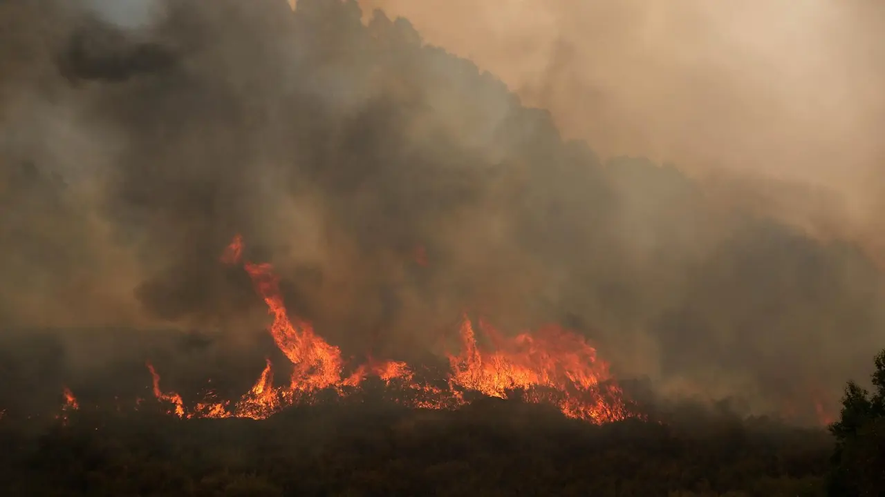Imagen de uno de los incendios de este verano en El Bierzo.