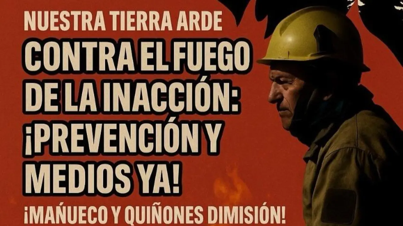 Fragmento de cartel de convocatoria a la concentración en León.