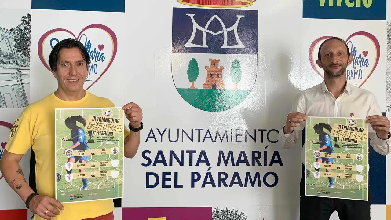 Un instante de la presentación del torneo que llevará el fútbol femenino a Santa María del Páramo.