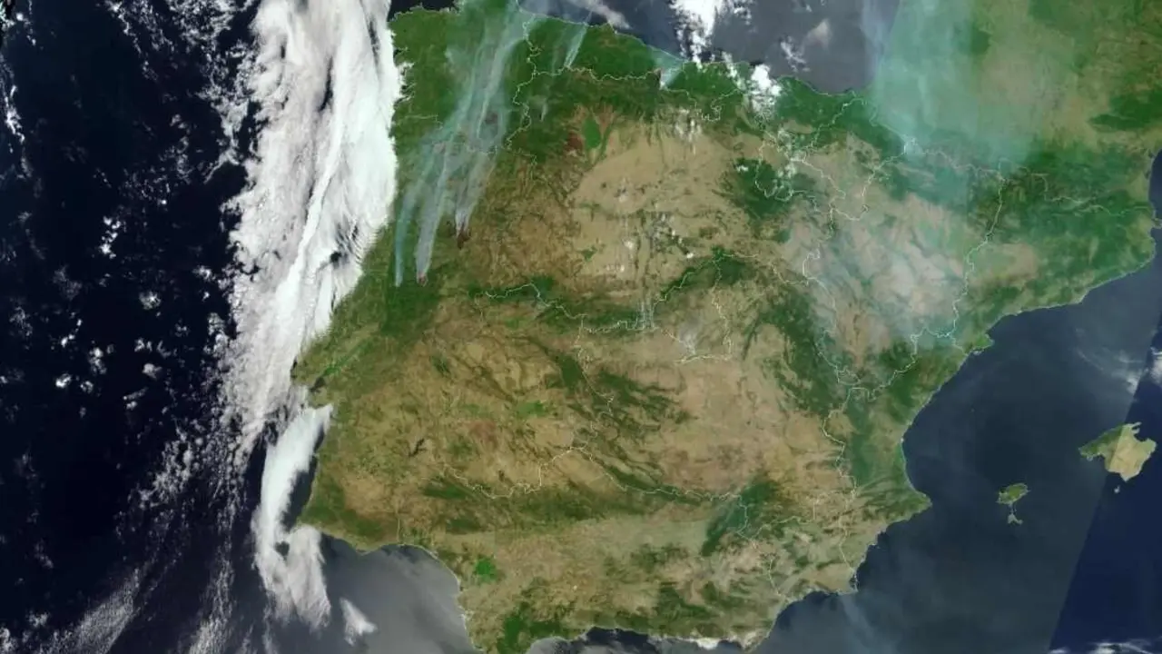 La herida del fuego vista desde el satélite.